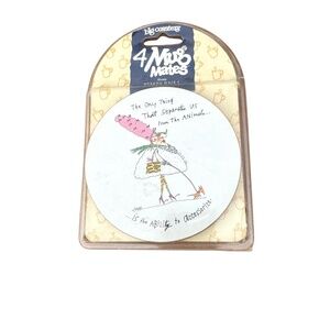 Big Coasters Mug Mates Fashion Funny Ladies Boho Accessories Aerobics NWT